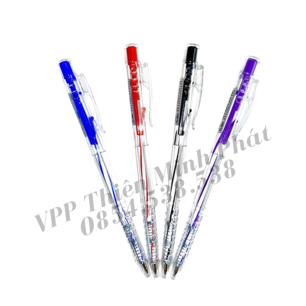 Bút Bi Thiên Long TL-027 0.5mm Xanh, Đỏ, Đen, Tím - Chính Hãng