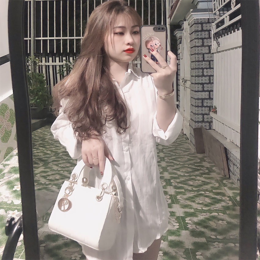 Áo sơ mi trắng nữ nam kẻ sọc dài tay hoạ tiết gân unisex hàn quốc đẹp MM11 MEMOTOP