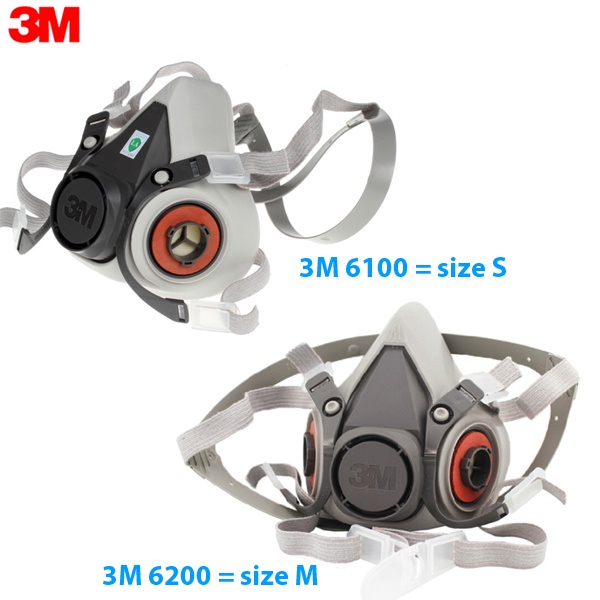 Bộ mặt nạ phòng độc 3M 6200 / 3M 6100 + 2 Phin lọc 3M 6001 / 3M 2097 / 3M  6003 /  3M 6004 / 3M  6006 /  3M 6009S