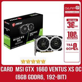 Card đồ họa - VGA Card MSI GTX 1660 Ventus XS 6G OC GDDR6
