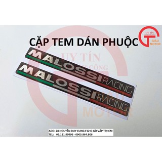 TEM- CẶP TEM DÁN PHUỘC CHỮ MALOSSI DÁN CHẮC CHẮN
