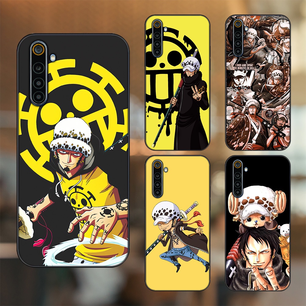 Ốp lưng Realme 6, 6 Pro viền đen in hình Law One Piece
