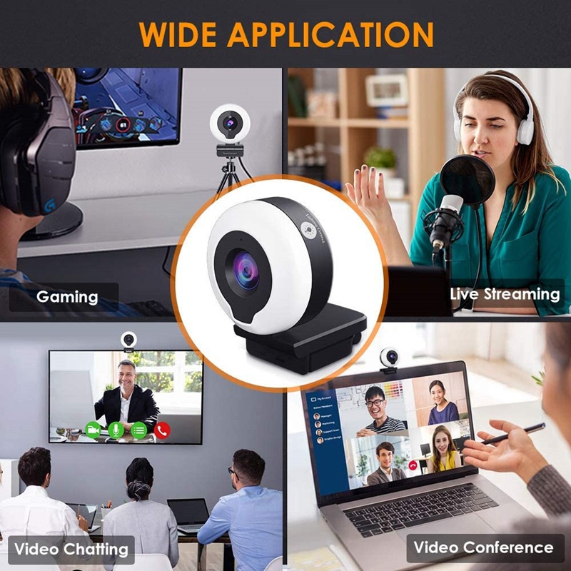 Webcam 1080p Tự Động Lấy Nét Tích Hợp Micro Cổng Usb Có Thể Điều Chỉnh Tiện Dụng | BigBuy360 - bigbuy360.vn