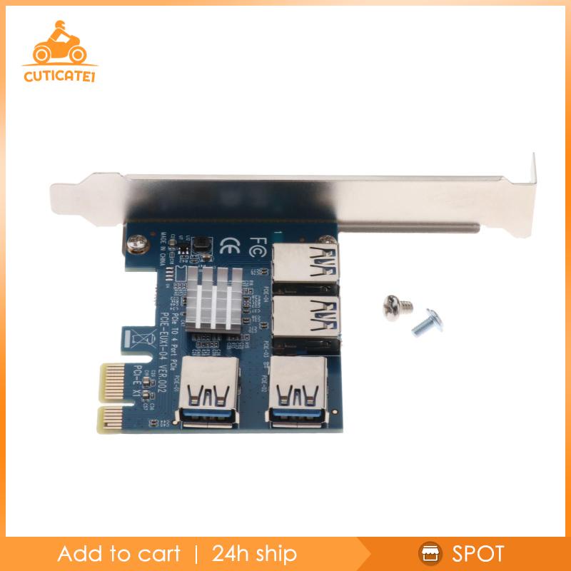 Card Chuyển Đổi Pci-E 1 Sang 4 Usb 3.0 Pci Express 16x Khe Cắm Thẻ