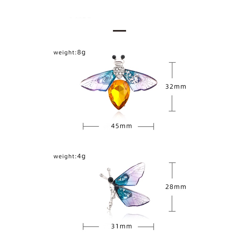 Ghim Cài Áo Hình Chú Ong / Chuồn Chuồn Đính Đá Pha Lê Sang Trọng Cho Nữ
