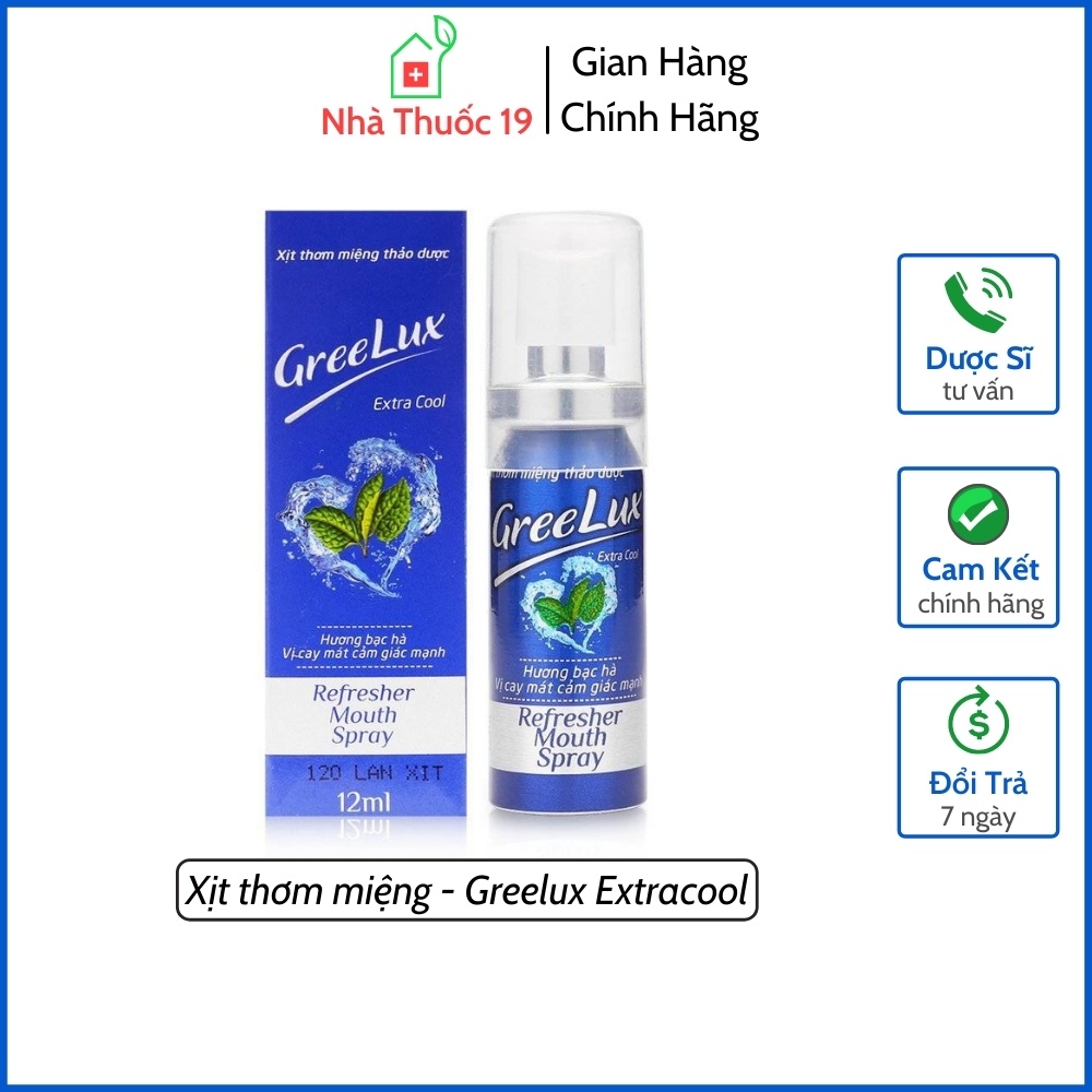 Xịt Thơm Miệng Greelux Extracool Thảo Dược 12ml