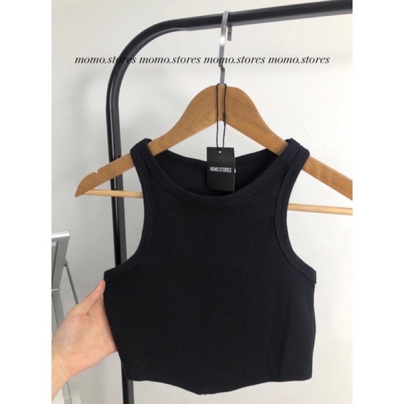 Áo croptop ba lỗ tai vạt nhọn mẫu mới cho mùa hè năng động