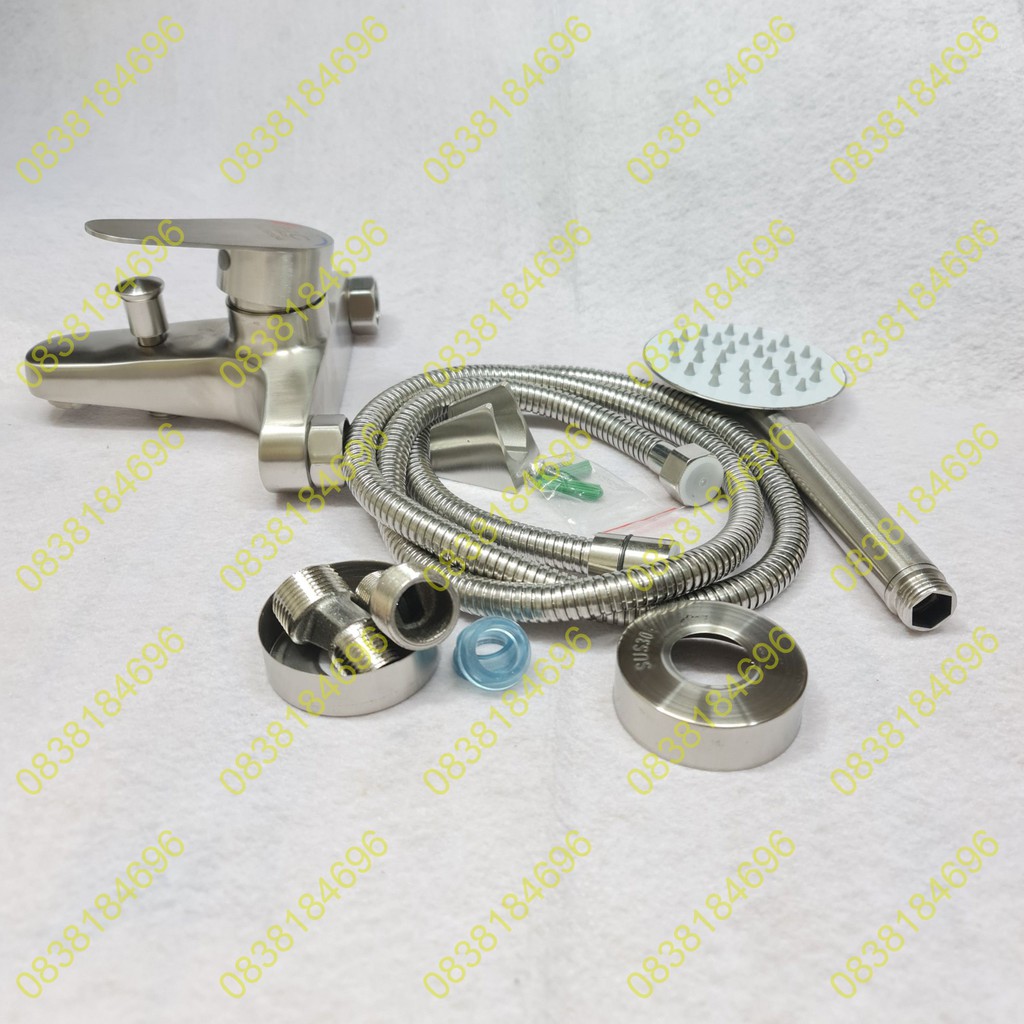 Bộ sen tắm nóng lạnh inox 304 củ sen nặng,Bộ củ sen tắm nóng lạnh inox 304, tay sen inox 304 - Cả Bộ Như Hình