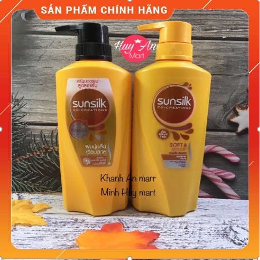 [FREESHIP] Combo Dầu gội - dầu xả sunsilk Thái Lan Sunsilk Soft &amp; Smooth mềm mượt diệu kỳ màu vàng 425ml+ 425ml