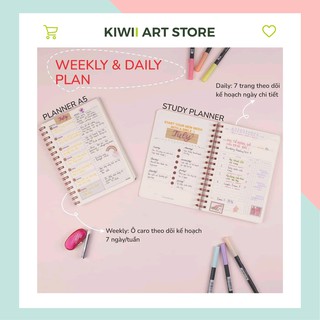 Sổ Klong lò xo kép Study Planner A5