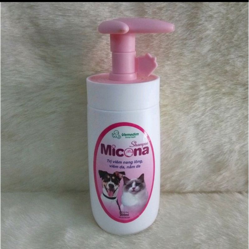 Sữa Tắm đặc trị Viêm Nang Lông Viêm Da Nấm Da Cho Chó Mèo MICONA SHAMPOO VEMEDIM 200ml