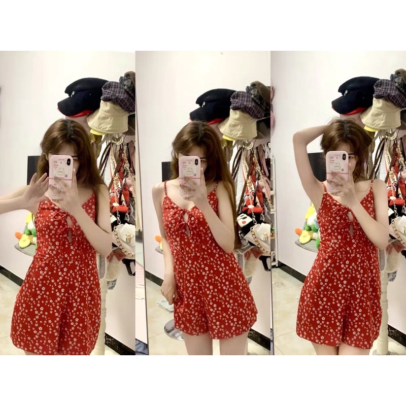 Jumpsuit dây Sybilla hoạ tiết hàng XK