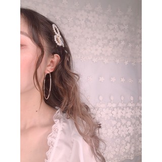 Hoa tai khuyên tròn trơn Hoops 7cm Choker Club