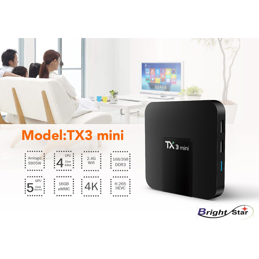 Androi Tivi Box TX3 Mini RaM 2GB Rom 16GB SIÊU PHẨM 2021 HỆ ĐIỀU HÀNH 9.0