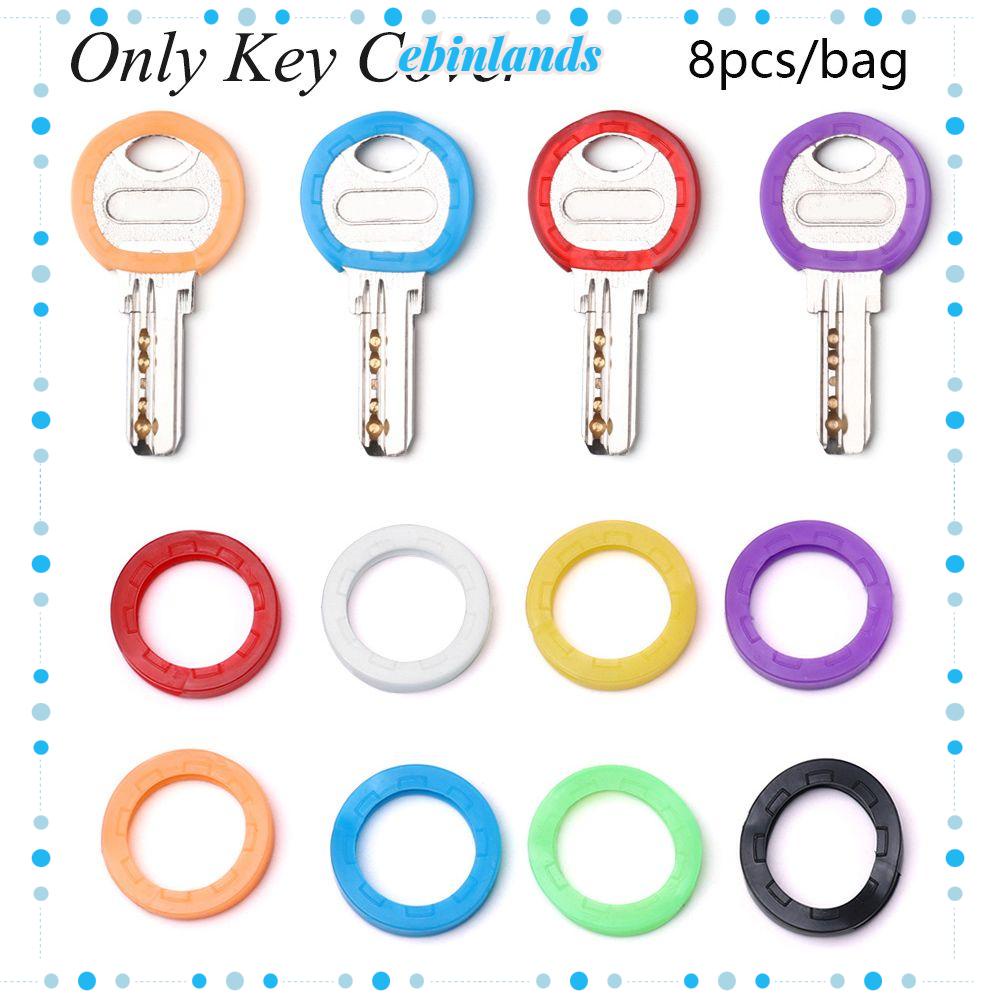 Set 8 Vỏ Bọc Chìa Khóa Bằng Silicon Đàn Hồi Màu Ngẫu Nhiên