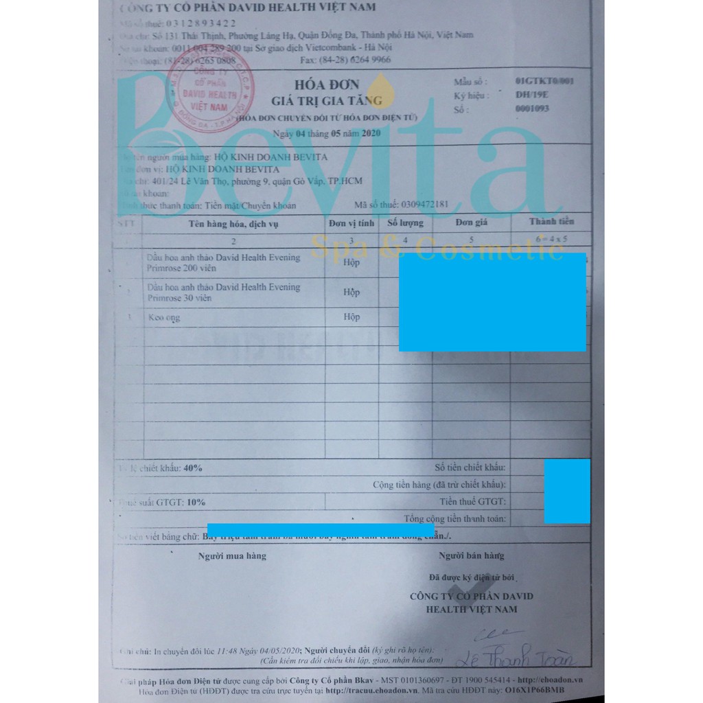 Viên Uống Dầu Hoa Anh Thảo David Health Evening Primrose, Viên Uống Nội Tiết Tố - Bevita