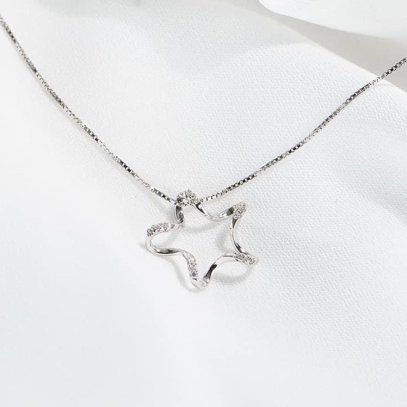 Dây chuyền nữ ngôi sao Bạc ta , to đẹp , sáng bóng , sang chảnh - Vàng bạc Khải Khải