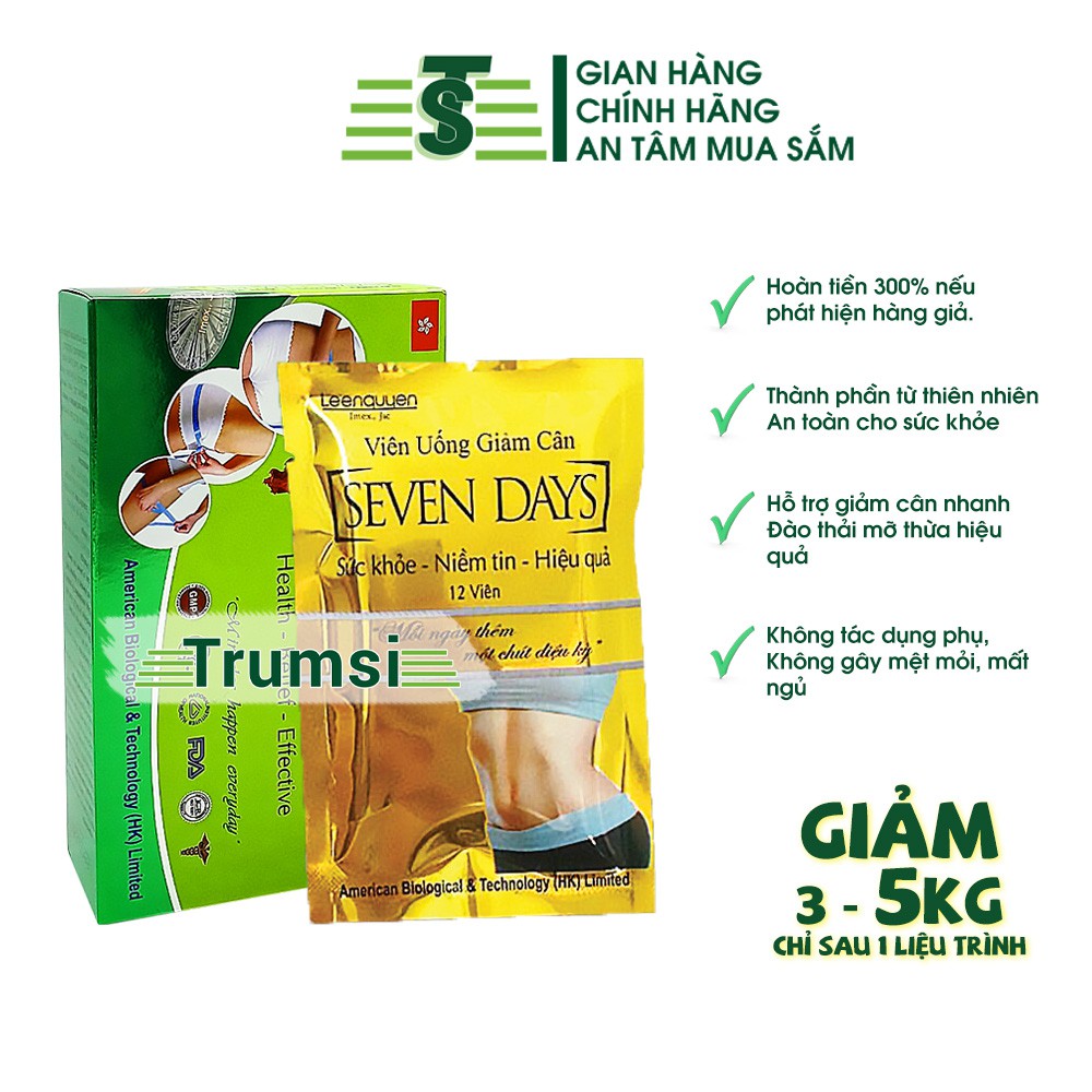 Giảm cân cấp tốc Seven Days giúp giảm cân nhanh, giảm cân an toàn hiệu quả cho người có cơ địa khó (36 viên) | BigBuy360 - bigbuy360.vn