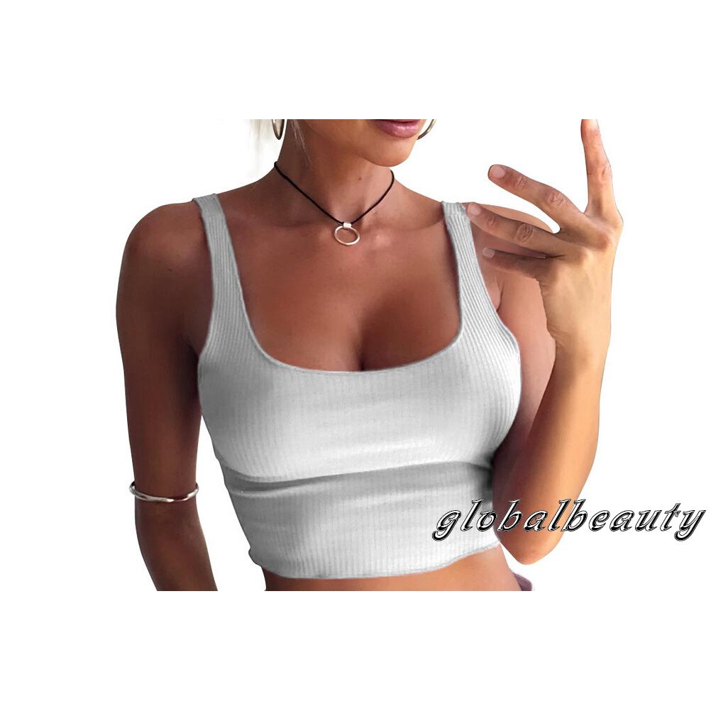 Áo lửng cổ chữ U không tay gợi cảm cho nữ | BigBuy360 - bigbuy360.vn