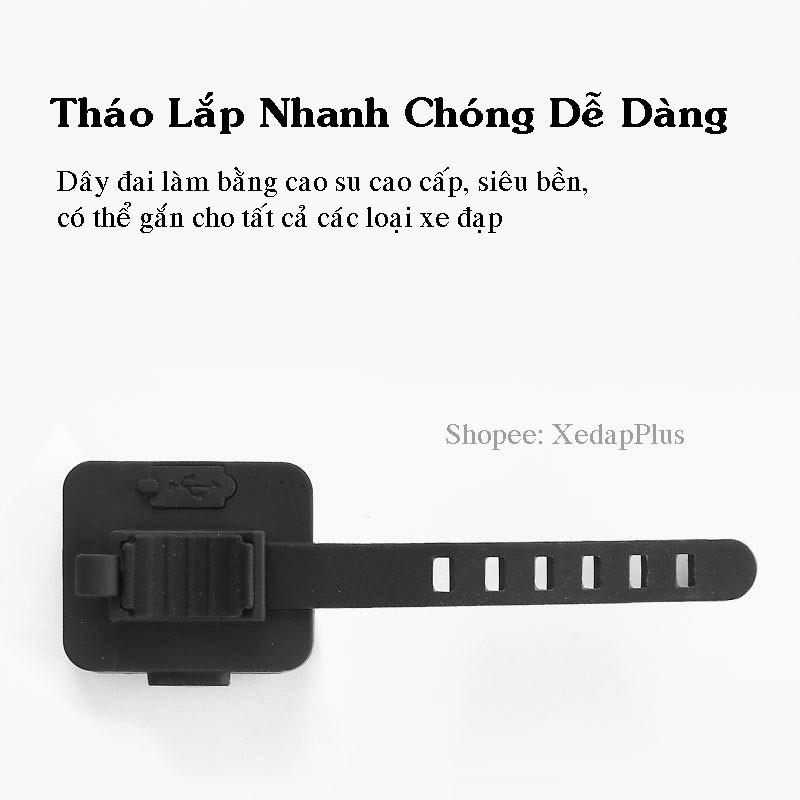 Đèn hậu xe đạp nhiều led đèn sau xe đạp cảnh báo đi đêm D07