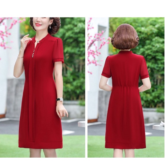 Đầm váy trung niên cao cấp cực sang cho mẹ dự tiệc, voan cúc, THỜI TRANG TRUNG NIÊN CAO CẤP SULLY