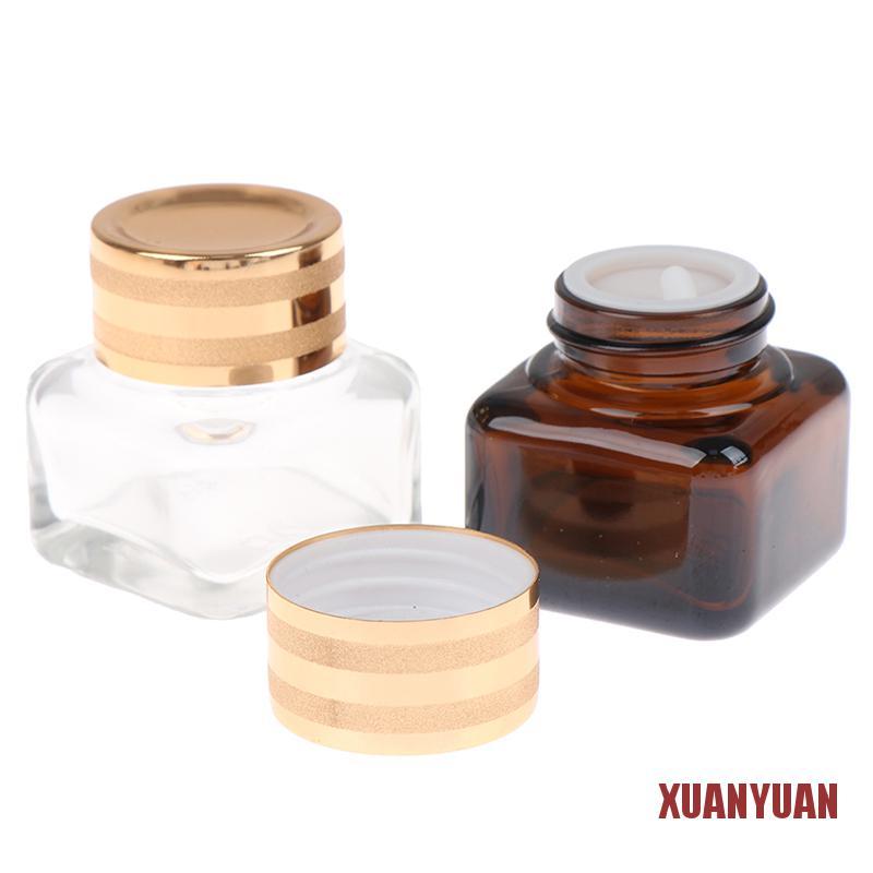 Xuan 1 Lọ Thủy Tinh Hình Vuông 15ml Màu Hổ Phách Đựng Kem Mắt