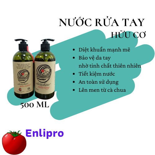 NƯỚC RỬA TAY SÁT KHUẨN ORGANIC - CÔ CÀ CHUA 500ml