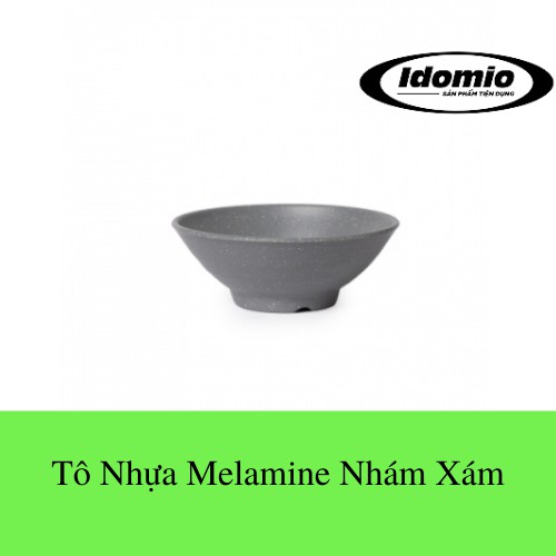 Tô Nhựa Melamine Kiểu Cao Nhám Xám