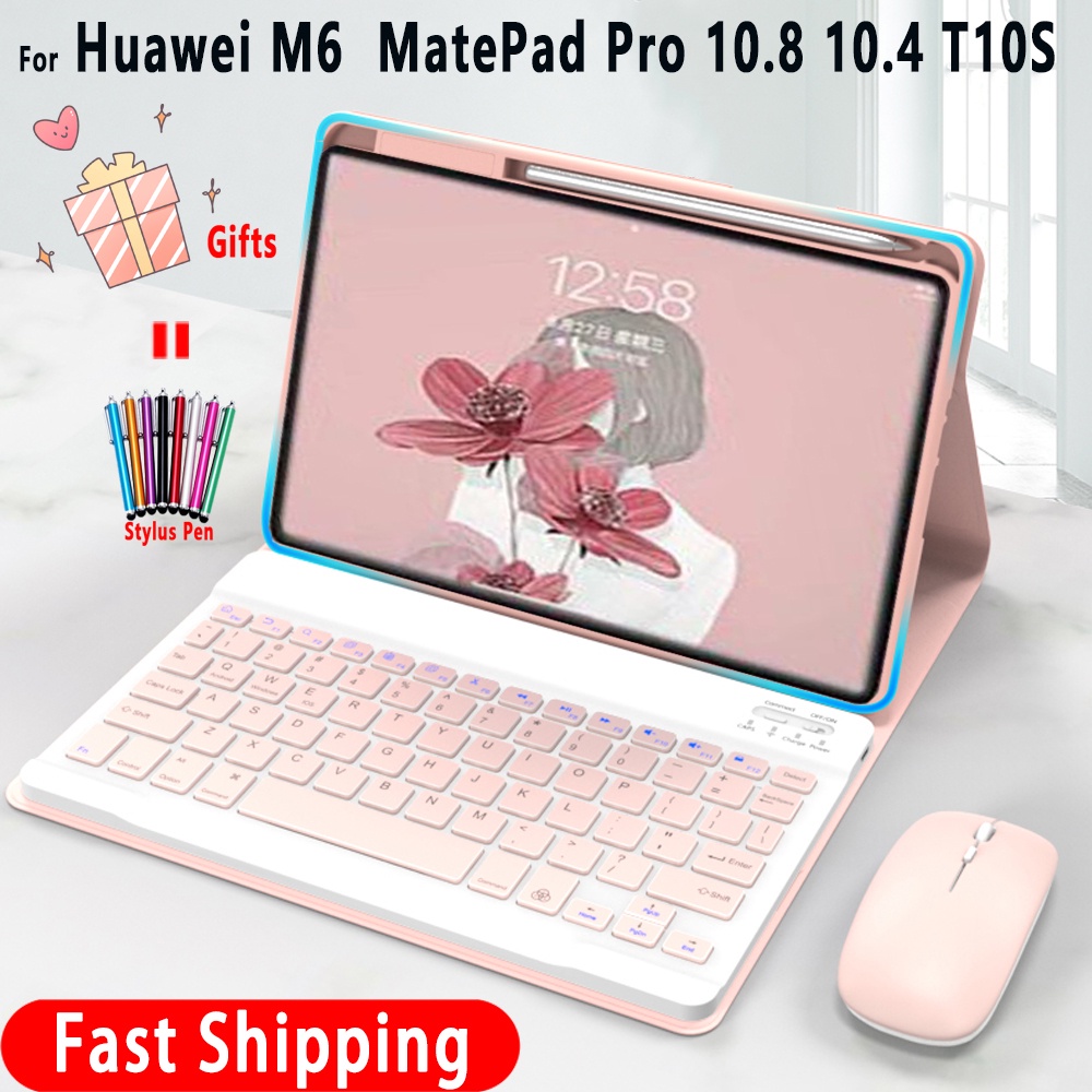 Ốp máy tính bảng kèm bàn phím cho Huawei Matepad 11 10.4 T10S T10 Pro 10.8 Huawei Mediapad M6 10.8