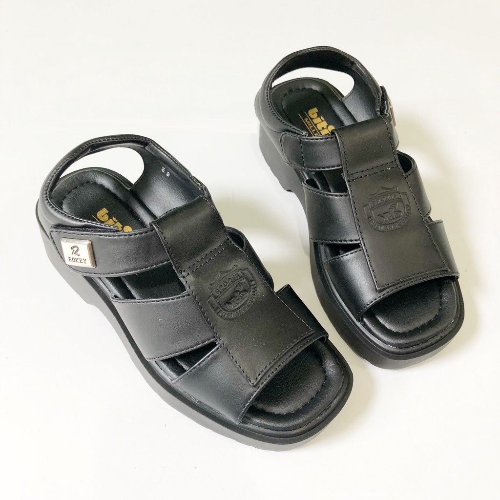 Sandal nam BlTIS ❤️FREESHIP❤️ Dép quai hậu trung tuổi quai da đế cao SD069