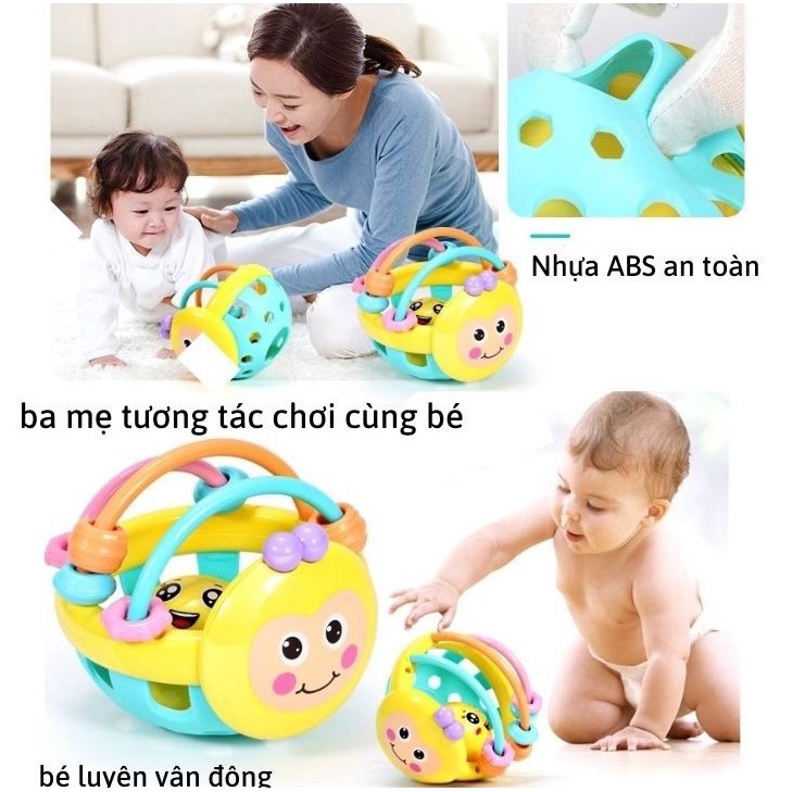 [Mã LIFE2104ALL giảm 10% đơn 50K] Bóng Xúc Xắc Hình Ong Dễ Thương Lục Lạc Cho Bé Nhựa ABS An Toàn B05