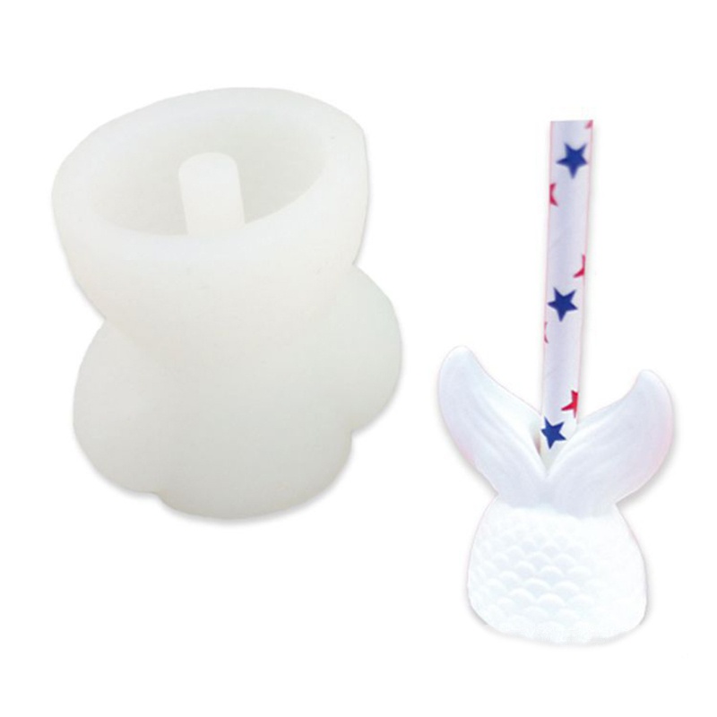 Khuôn Silicone Làm Ống Hút Epoxy Hình Động Vật DIY
