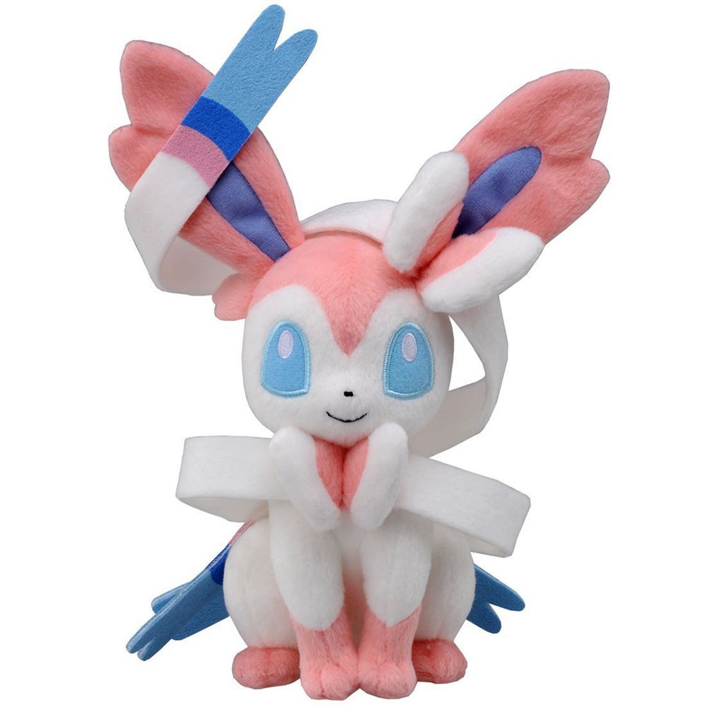 Kids Anime Pocket Monster Sylveon Stuffed Doll Pokemon White Plush Toys