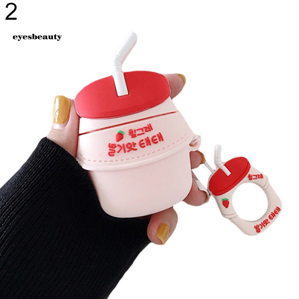 Vỏ bọc silicone hình hộp sữa dễ thương dành cho hộp sạc tai nghe Airpods 1/2 | BigBuy360 - bigbuy360.vn