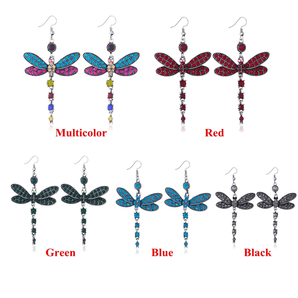 Hoa tai hình chuồn chuồn phong cách retro