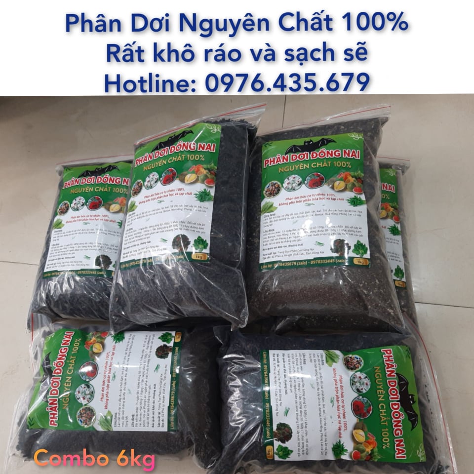6 Ký Phân Dơi Đồng Nai Nguyên Chất 100% - Phân rất khô và sạch sẽ - Hiệu quả rất cao