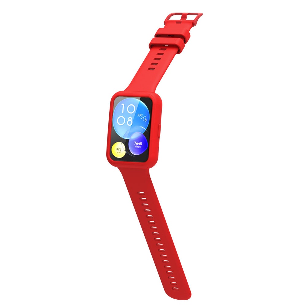 Dây Đeo Silicone Kèm Ốp Bảo Vệ Cho Đồng Hồ Thông Minh Huawei Watch Fit 2 / 1