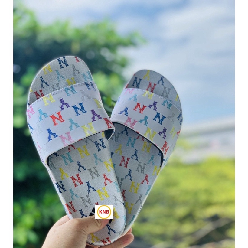 ♥️ Freeship+Ảnh Thật ♥️ Dép 𝐌𝐋𝐁 𝗡𝗬 𝐇𝐎𝐋𝐎𝐆𝐑𝐀𝐌 quai ngang nam nữ, dép mlb quai ngang thể thao mlb ny  h