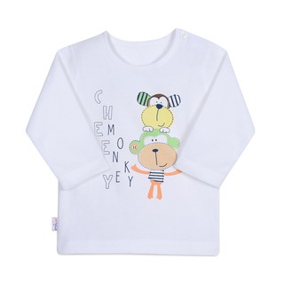 Áo Nút Vai Trắng Tay Dài Hello B&B AL0013