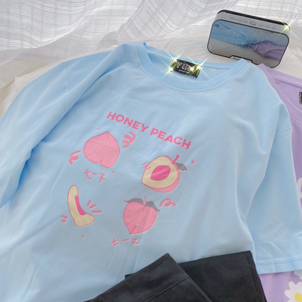Áo thun tay lỡ Honey peach - Fiinstore