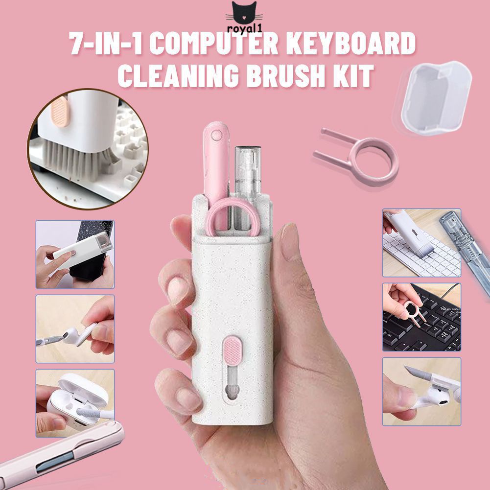 bộ dụng cụ vệ sinh bàn phím, tai nge bluetooth đa chức năng siêu tiện lợi làm sạch được hết mọi vị trí