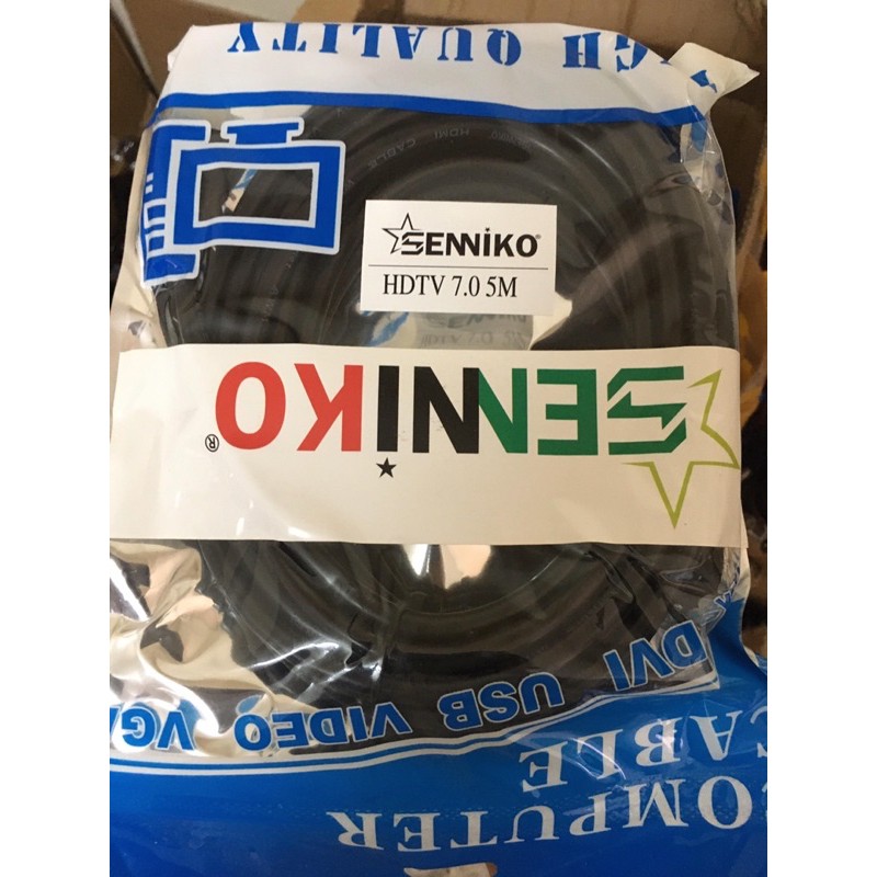 Dây HDMI SENNIKO DÀI 1,5M. 3M. 5M...10M Dùng cho Tv box, máy tính, Camera