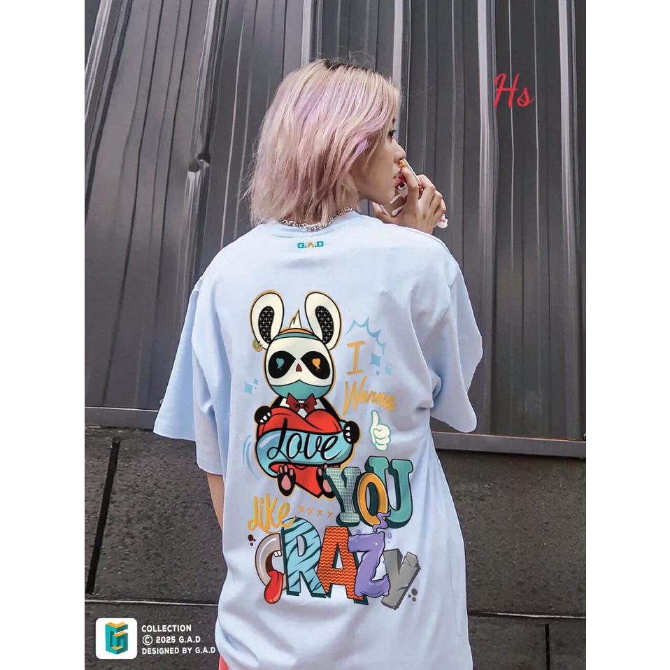 Áo Thun Gấu Trúc Love Unisex, Áo Phông Nam Nữ Tay Lỡ Chất Cotton Mềm Mịn Anne Boutique Mã 948