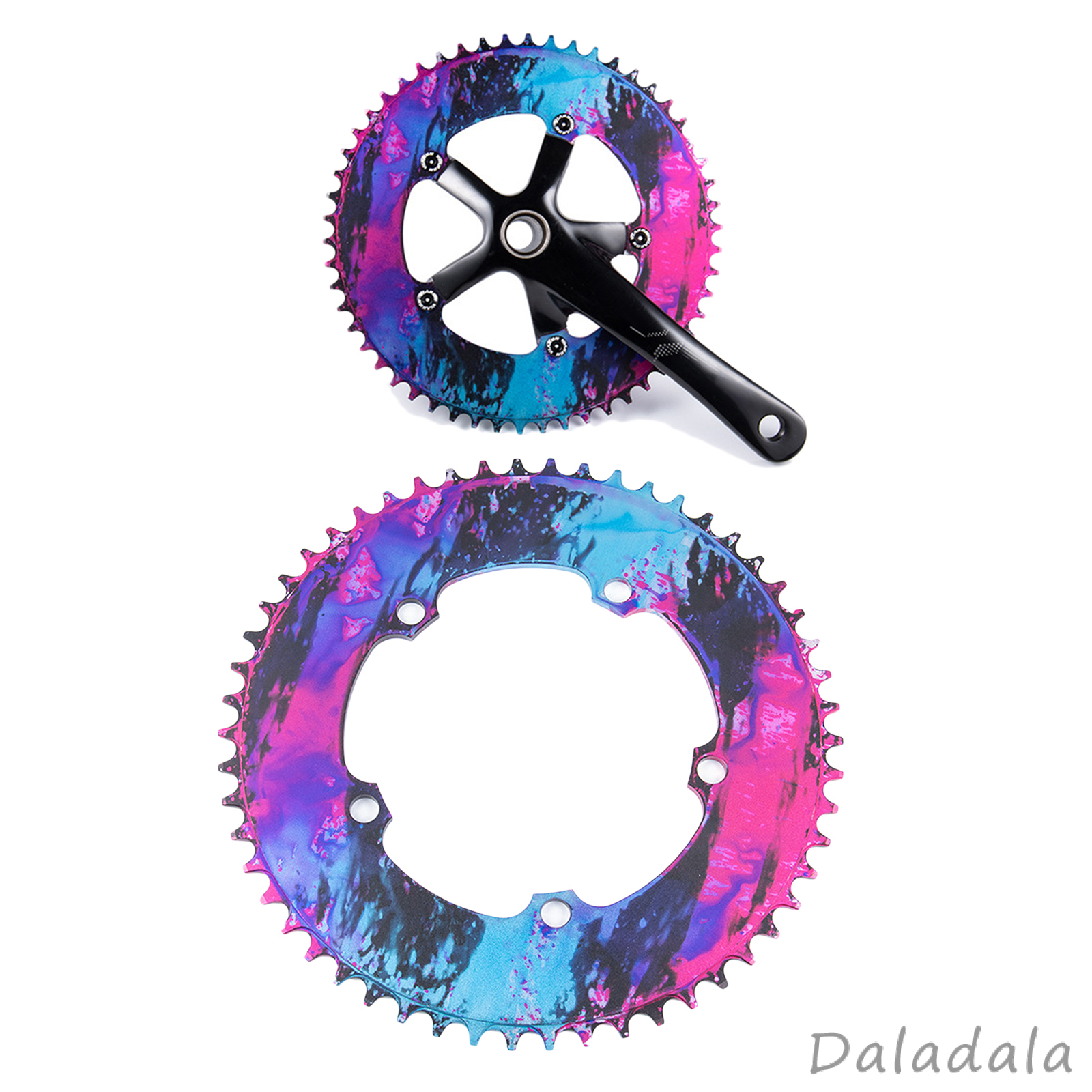 Bike Chainring 130 BCD 54T 56T Narrow Wide Single Speed Chain Ring Sprocket Chainwheel Replacement for Road Bikes, Folding Bicycles