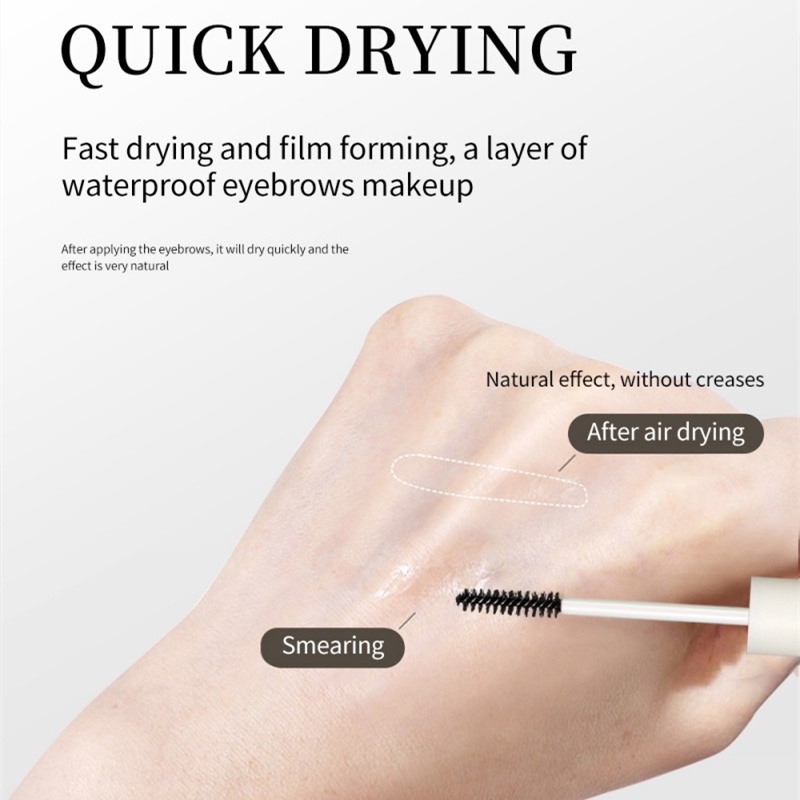 Gel Tạo Kiểu Lông Mày Qibest Chống Nước Không Màu Kèm Cọ Tiện Dụng