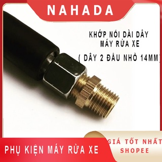 Khớp Nối Phụ Kiện Máy Rửa Xe Nối Dài Dây Máy Xịt Rửa Xe Ren Ngoài 14( Nối Dây 2 Đầu Nhỏ)