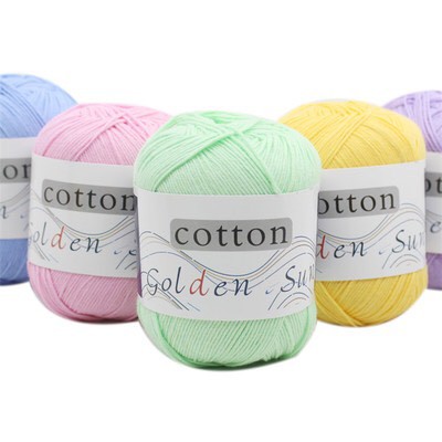 Sợi Cotton Sun 1mm đan móc thú bông khăn áo mũ cao cấp 32 màu