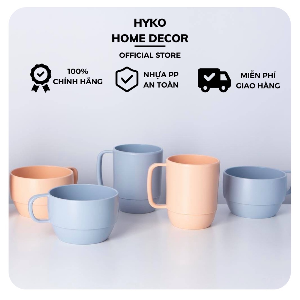 Cốc uống nước Inochi cao cấp _ 350ml có quai cầm tiện dụng