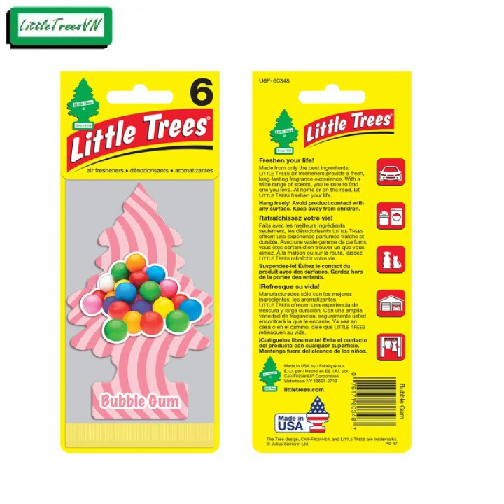 CÂY THÔNG THƠM LITTLE TREES - Bubble Gum (hương kẹo simgum)