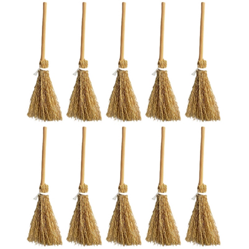Set 1 / 12 Cây Chổi Mini Đồ Chơi Trang Trí Sân Vườn Cho Bé